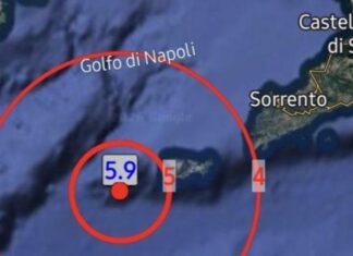 Terremoto di magnitudo 5.9 nel Golfo di Napoli vicino a Capri: scossa avvertita fino alle coste della Calabria